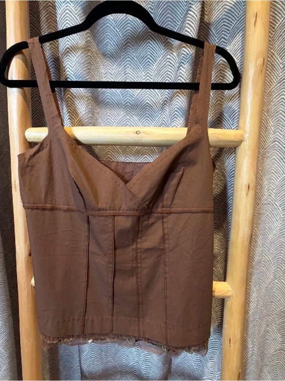 Philosophy di Alberta Ferretti Metal Sequin-Trim Tank Top NWOT US 8